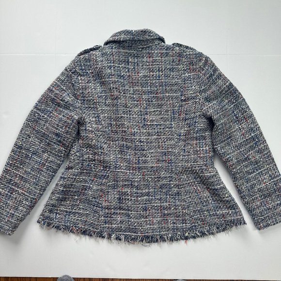 Chico's Tweed Peplum Jacket Blazer Multi Size 1 - Picture 4 of 4